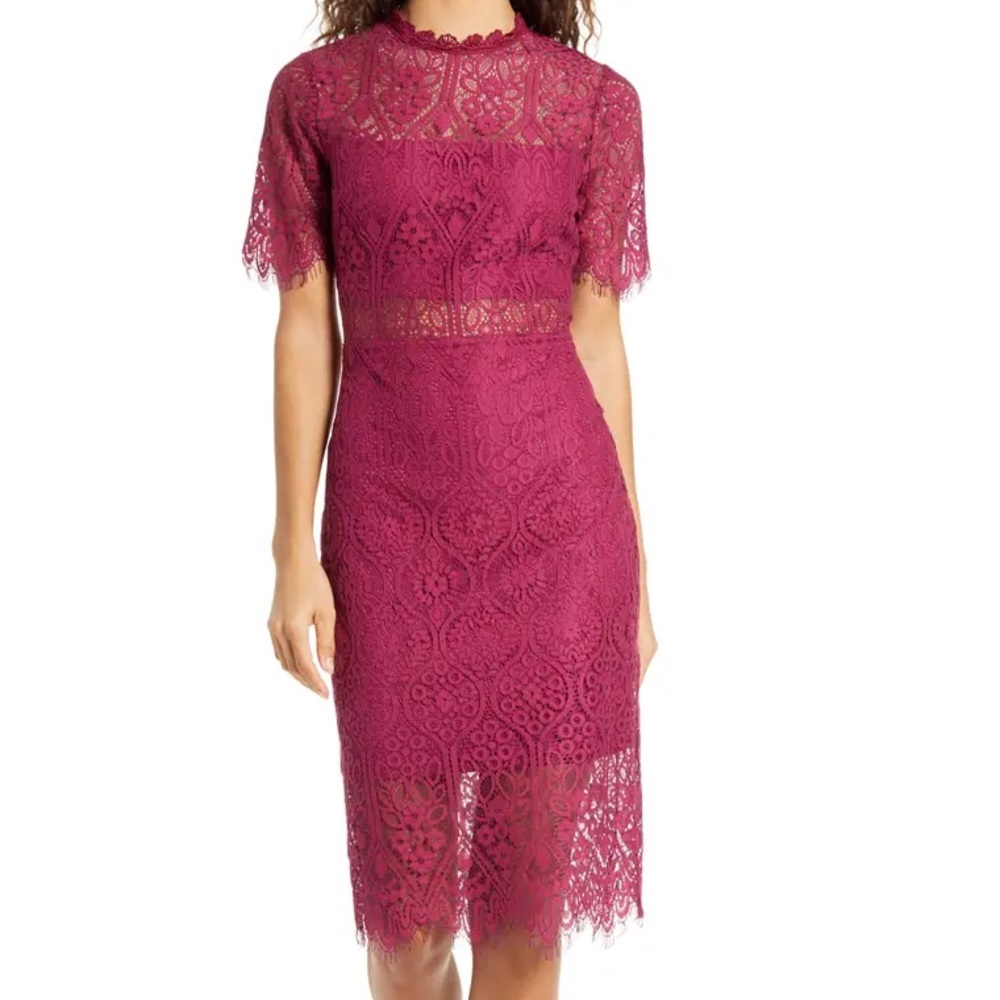 Lulus Remarkable Lace in Burgundy